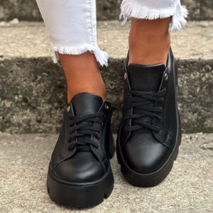 Lekkie sneakersy CANNES LUXE BLACK skóra naturalna