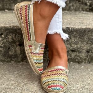 Luksusowe skórzane espadryle MULTI VEDA ORO