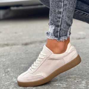 Mega lekkie trampki KAZADII BREEZE BEIGE skóra naturalna